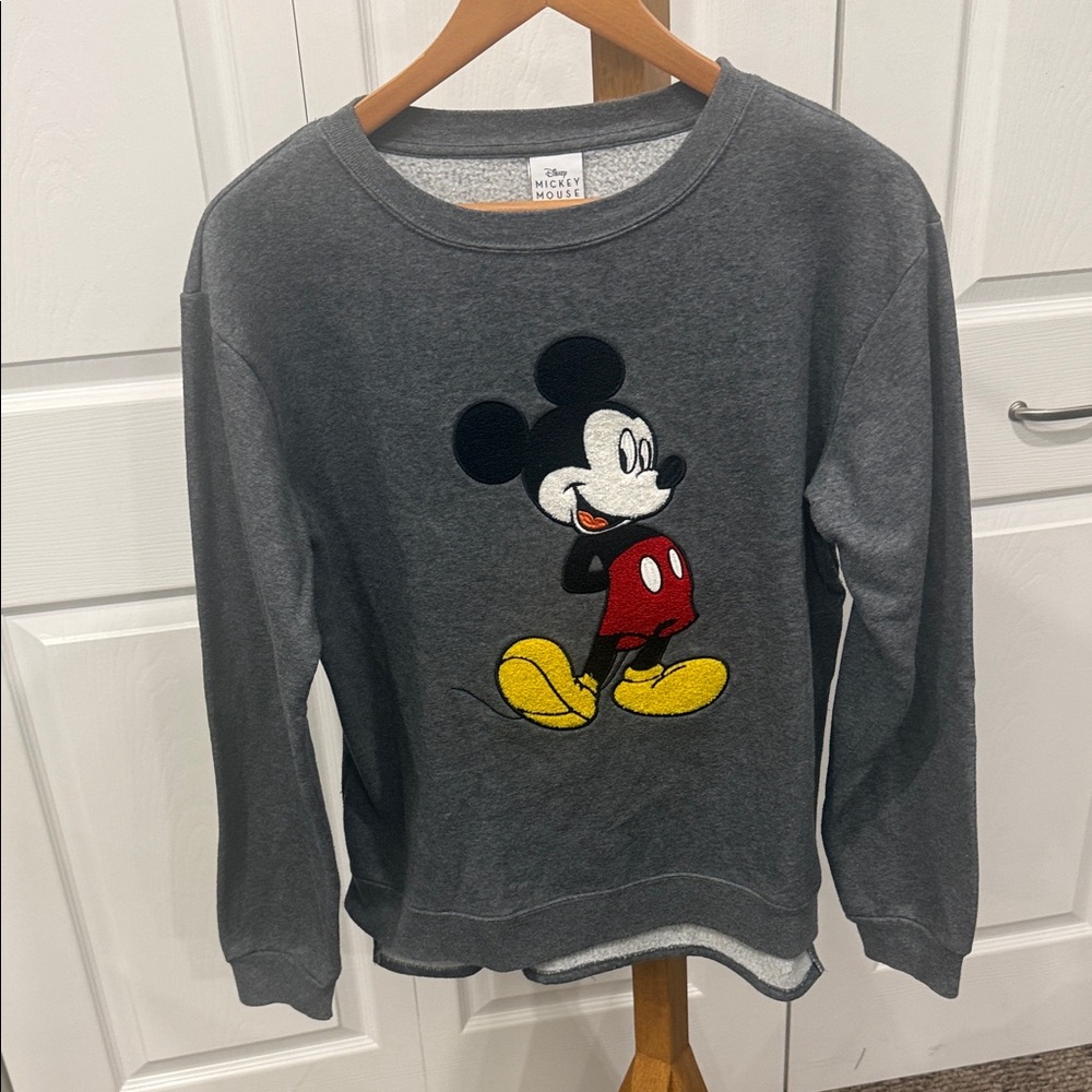 Disney Charcoal Mickey Mouse Crewneck Sweater